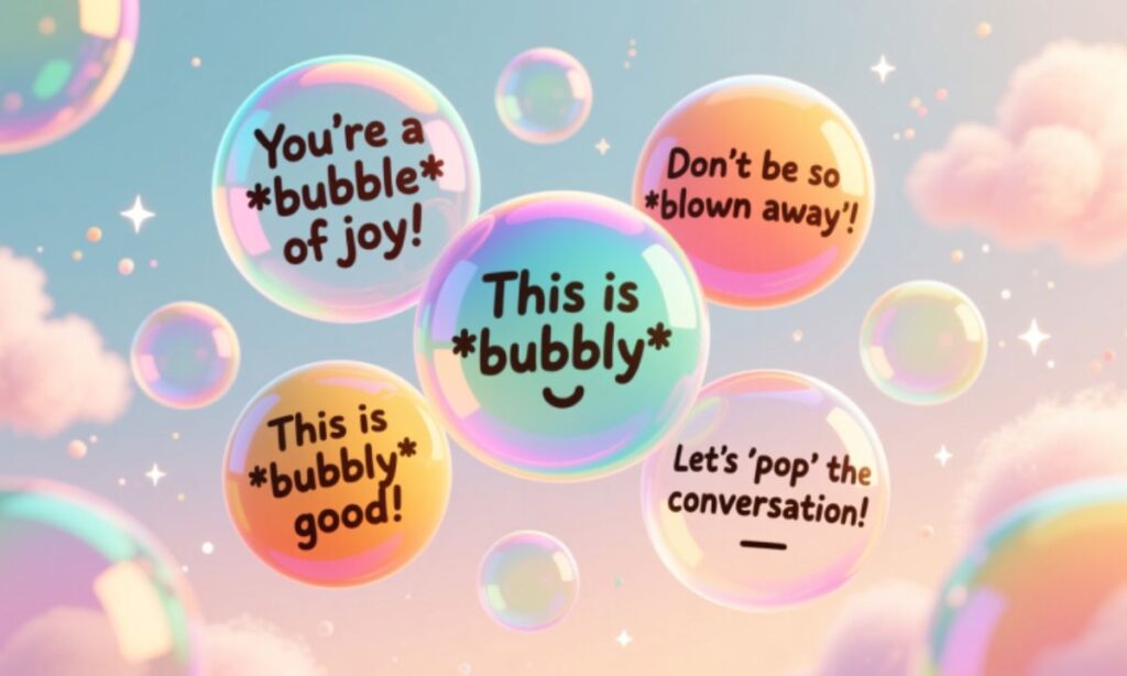 Bubble Puns Captions