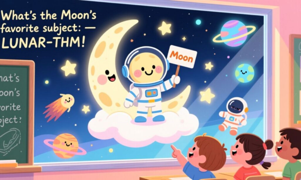 Moon Pun for Kids and Classrooms