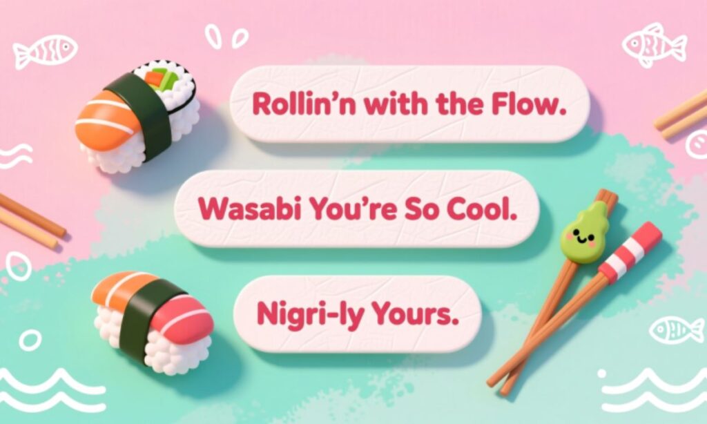 punny-sushi-captions-for-instagram
